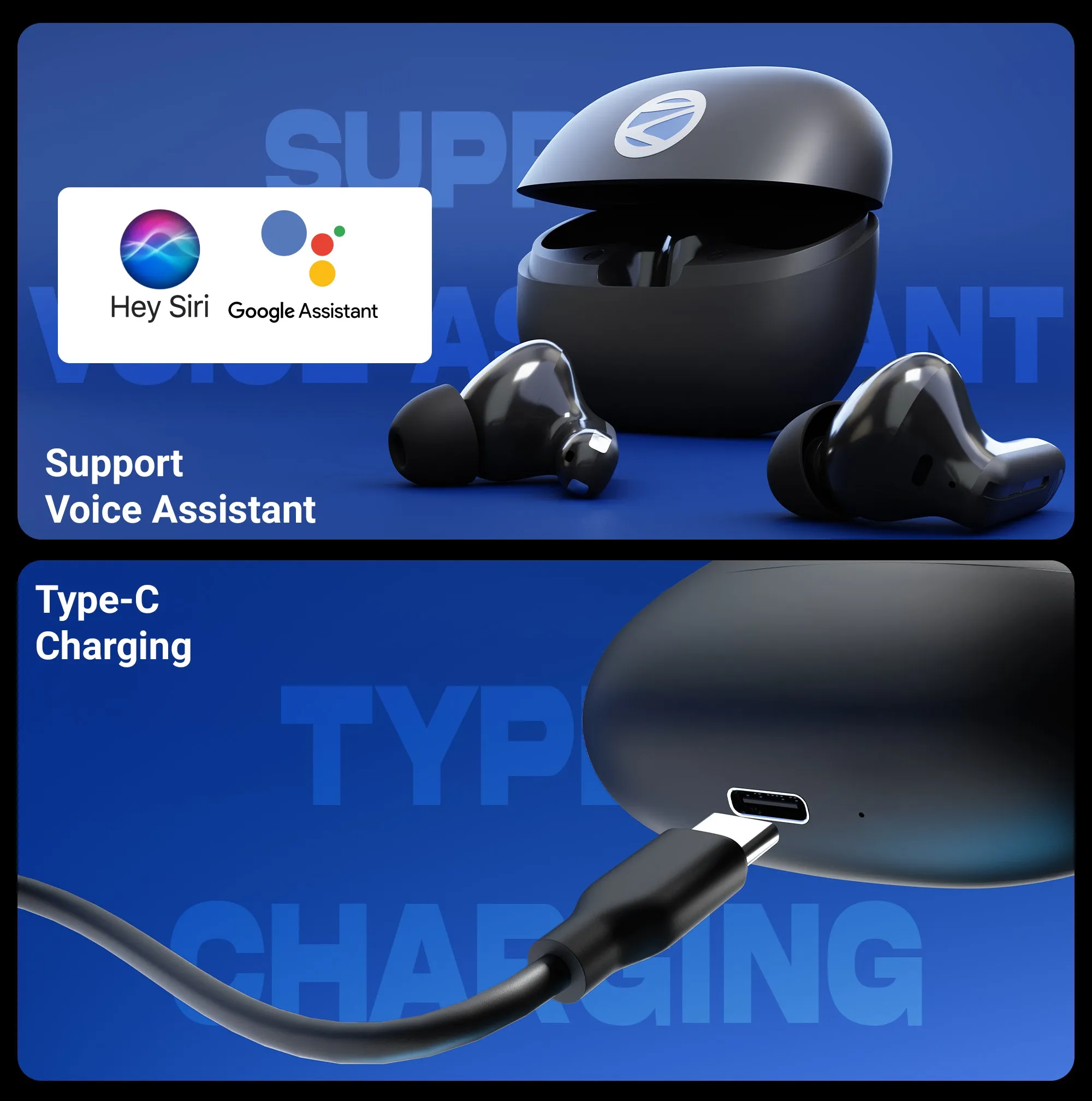 Zebronic Wireless Bluetooth Earbuds Zeb Monk Pro (ZEB-PODS IV) view 3